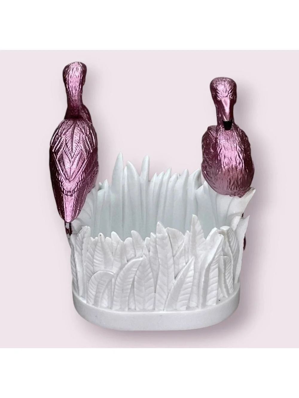 PINK GLITTER FLAMINGOS GENTLE FOAMING HAND SOAP HOLDER BY BATH & BODY WORKS NEW!